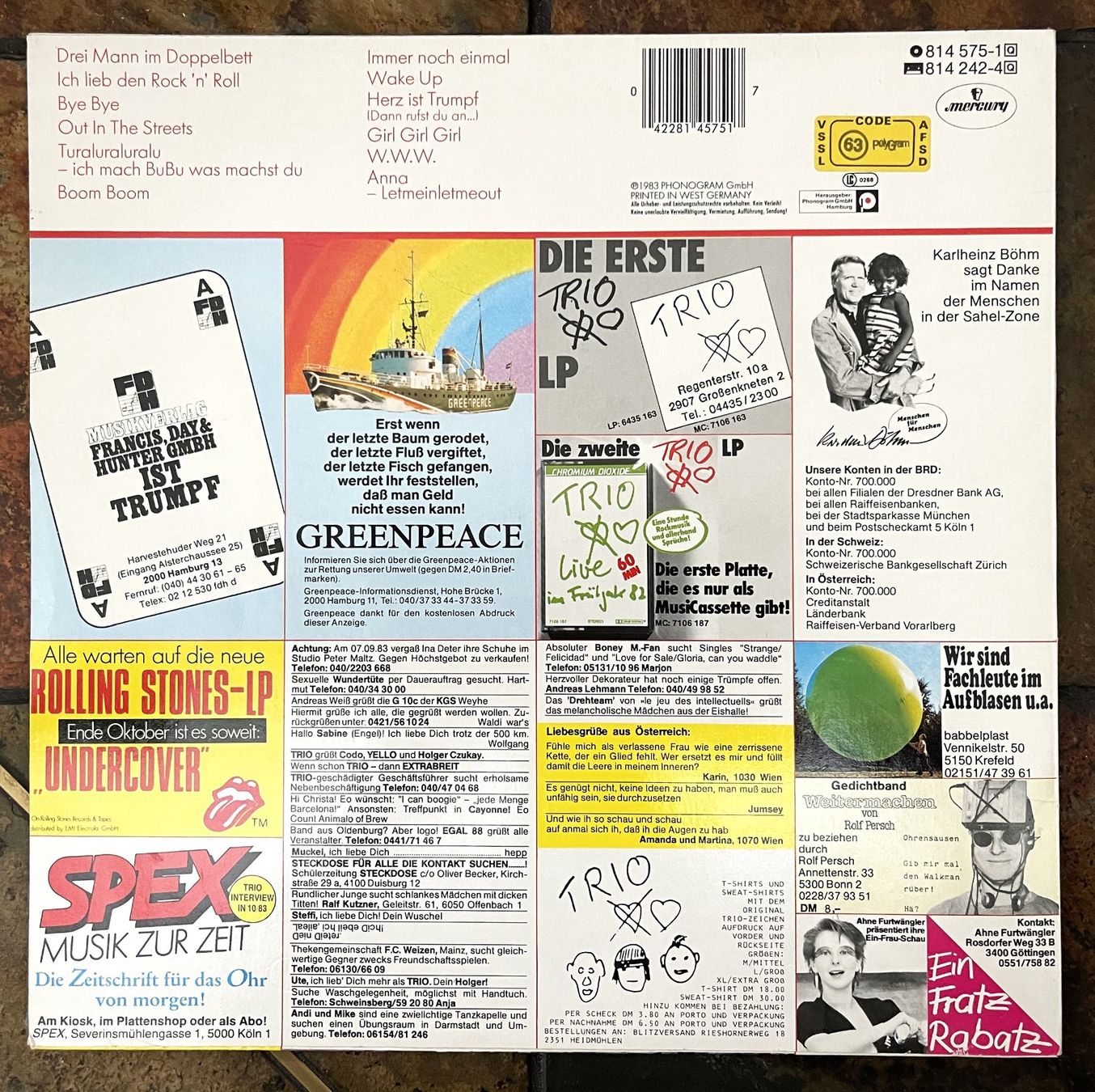 Dischi in vinile: Trio – Bye Bye - Vinyl 1983 – Usato da Oftringen venduto da Vucki 1