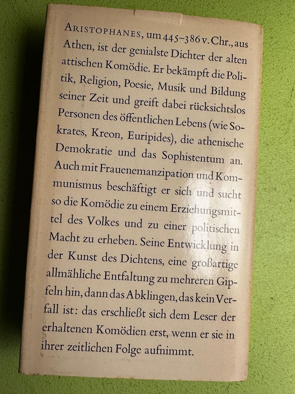 Libri: Aristophanes: Komödien I – Usato da Zürich venduto da allp 7