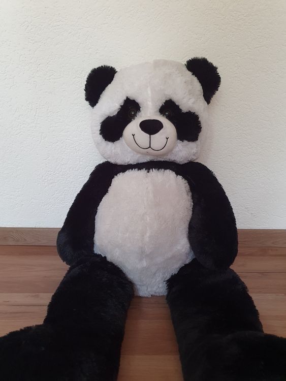 LB Panda Plüschtier – 30 Cm Sitzend, Mit Glitzeraugen, Weicher Plüsch