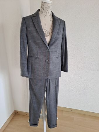 Ensemble tailleur femme carreaux gris T 40 Burton
