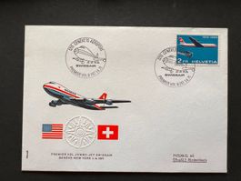 Swissair Erstflug Jumbo Jet Geneve-New York 1971  (R107)