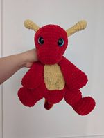 Amigurumi roter Drache 32cm