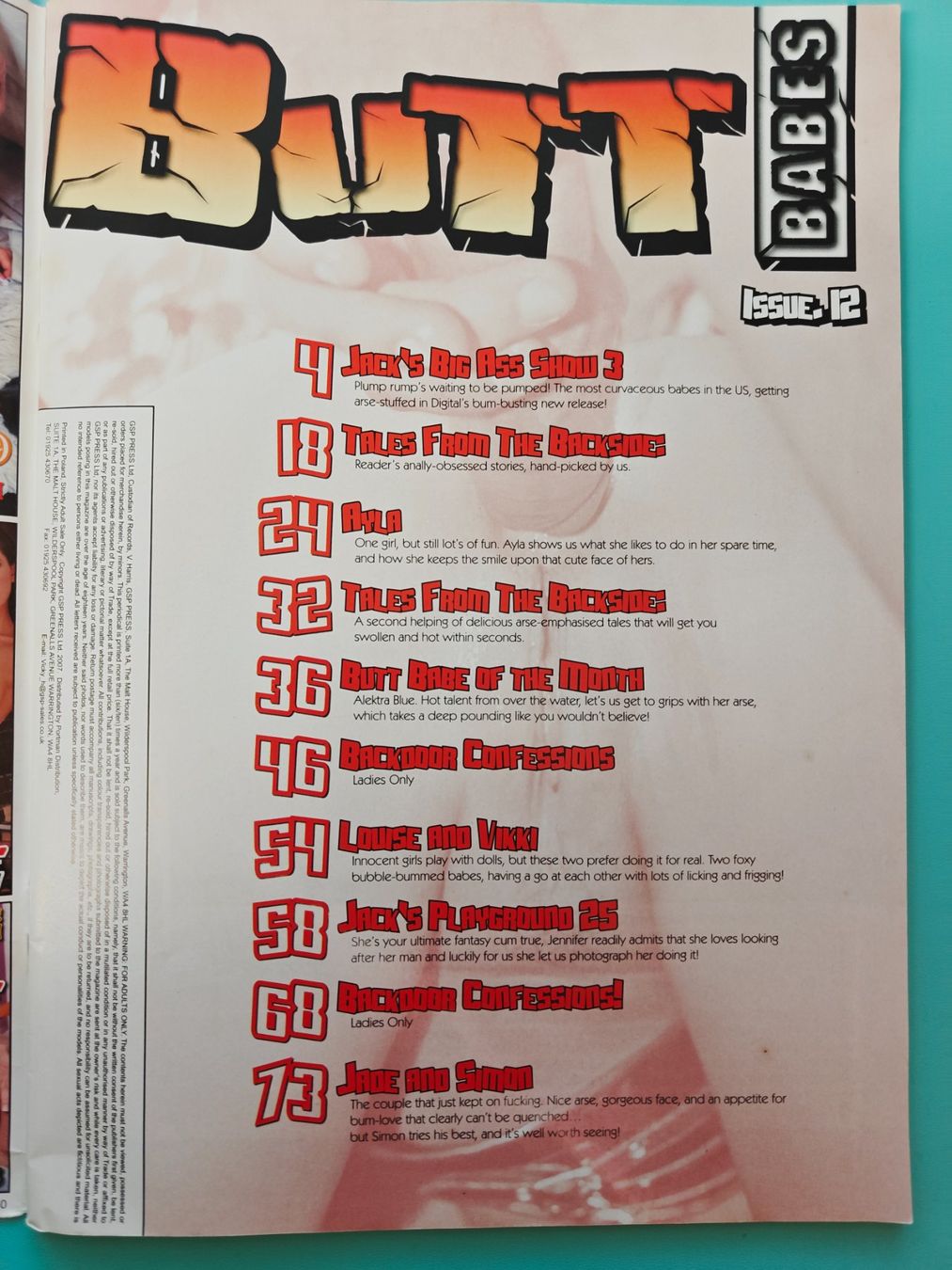 Zeitschriften & Magazine: Butt Babes Not 12 – Gebraucht aus Denges von ver_7f7h 1