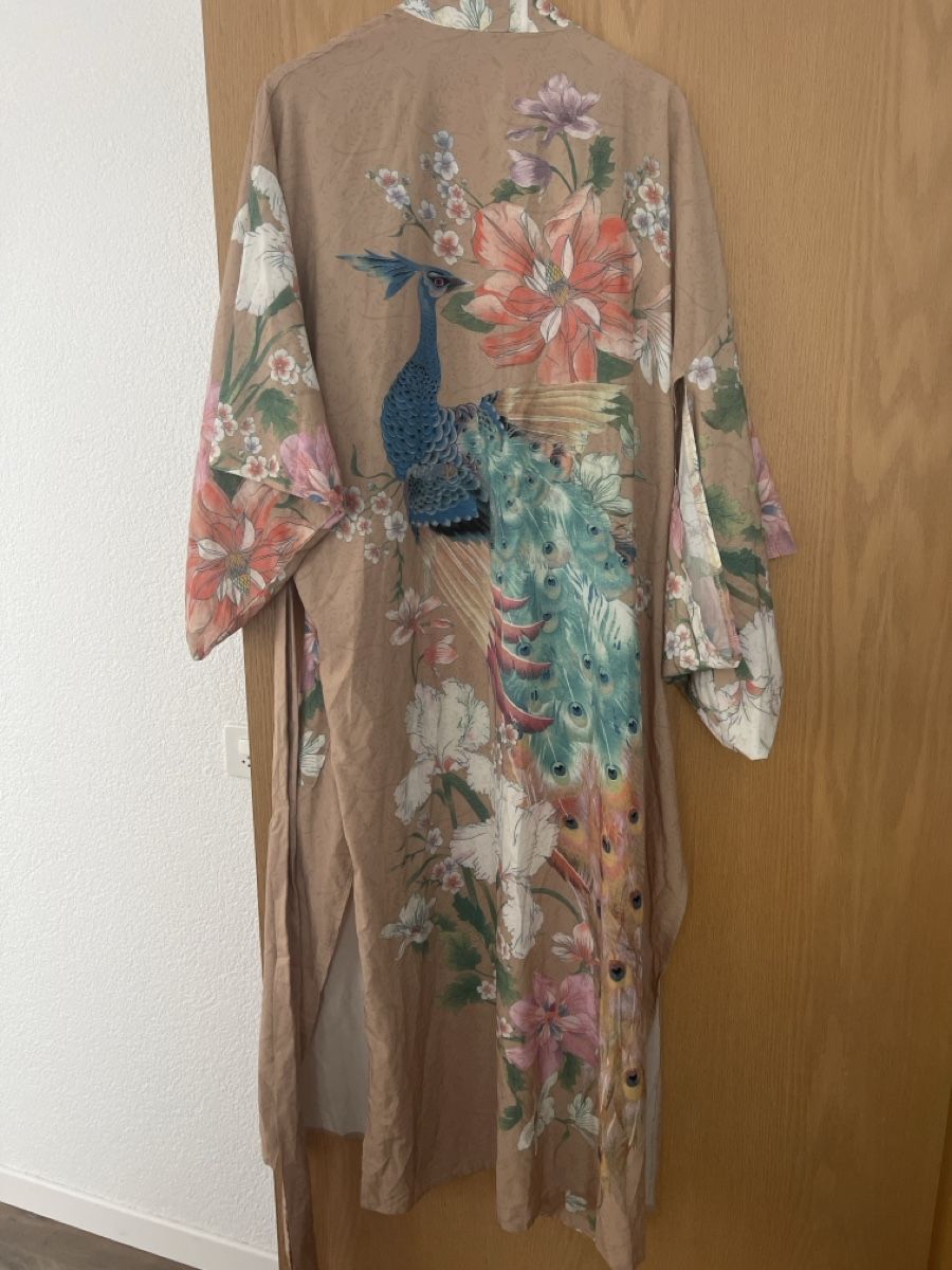 Arte internazionale: Kimono beige mit Pfauenmuster – Usato da Bremgarten AG venduto da Anna1999999 2