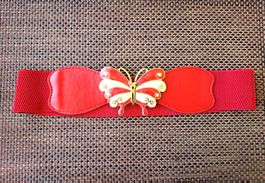 Ceinture élastique vintage 🦋 boucle papillon émaillé !