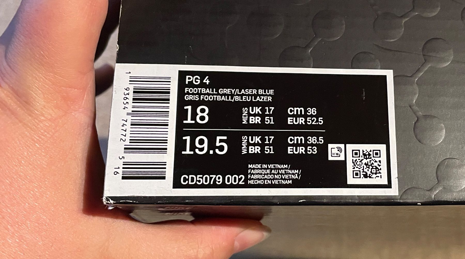 Nike Scarpe da uomo: NIKE PG4 Plaid, Grösse 52.5/18, NEU – Nuovo e nell'imballaggio originale da Gümligen venduto da soleil149 8