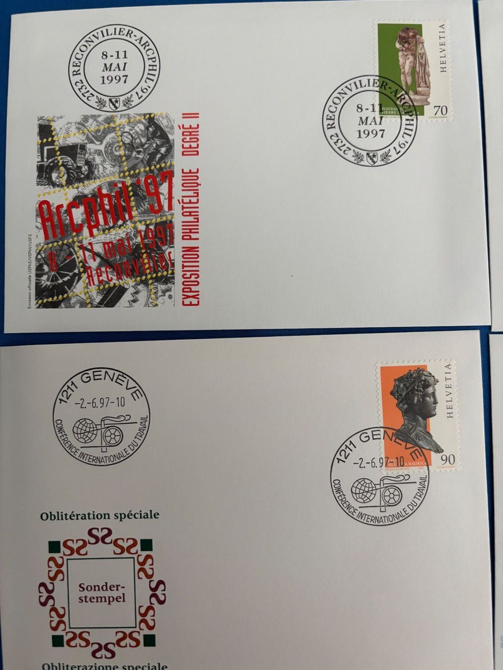 Tutti i francobolli: 1997  Sechs verschiedene Ersttagsbriefe – Usato da Horw venduto da Luki49 1