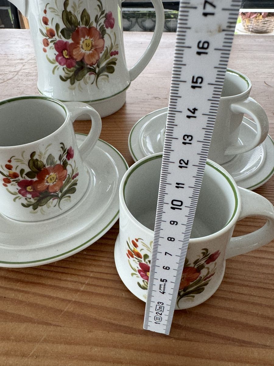 Set di piatti: Retro Kaffeegeschirr mit Blumenmuster , Langenthal  – Usato da Lanzenhäusern venduto da Galaa 2