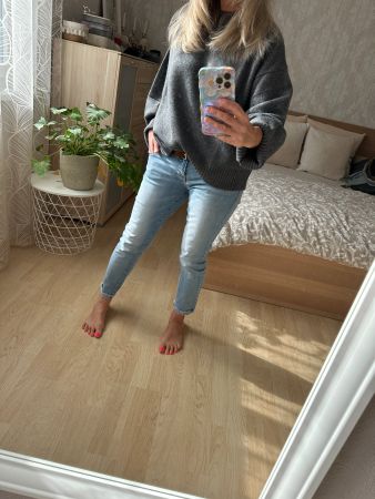Neuer stylischer Pullover aus Wolle + Kaschmir Gr-L-M