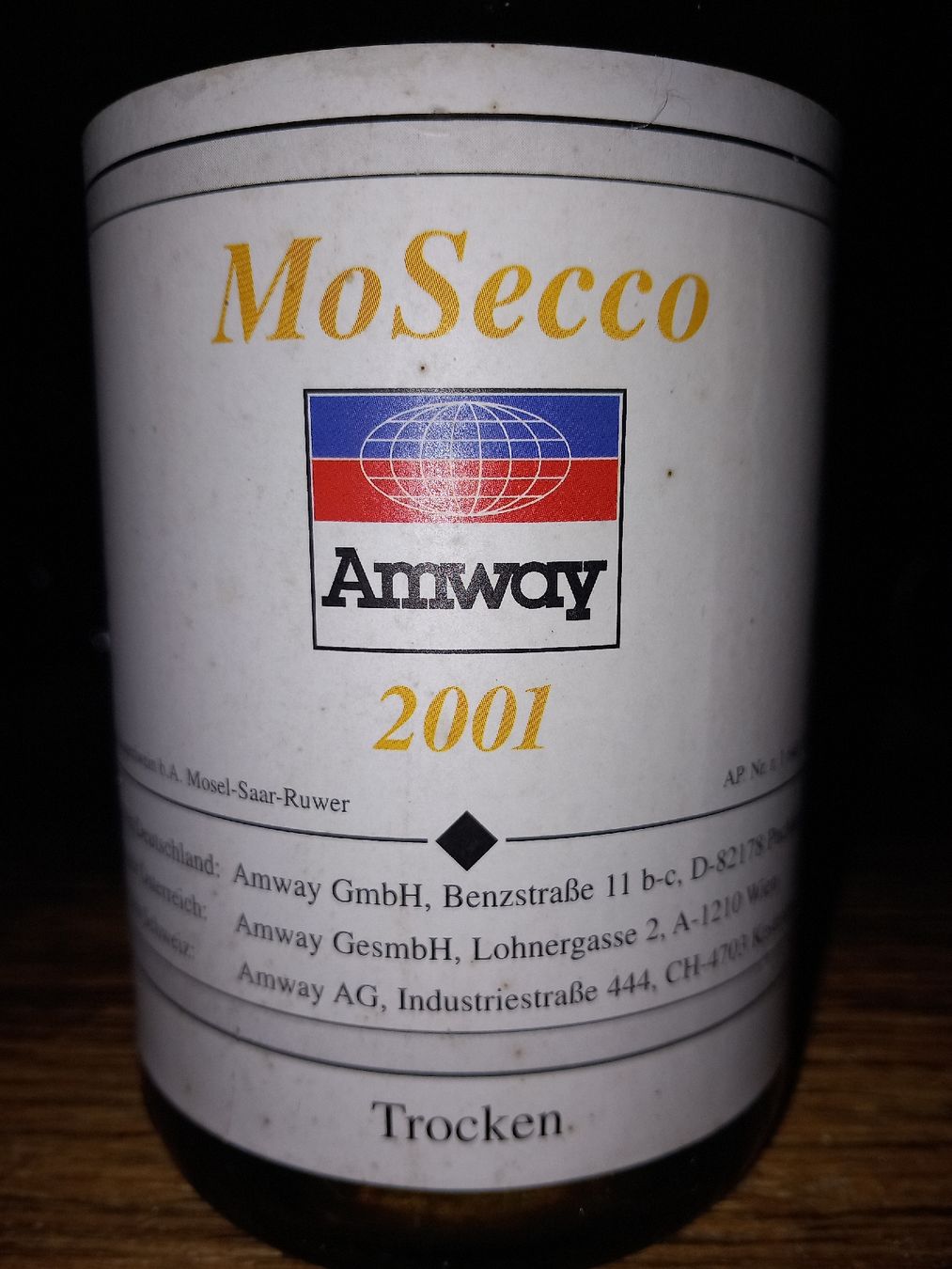 Vins: Mosecco 2001 – Neuf avec emballage d'origine à Le locle par juliensaran