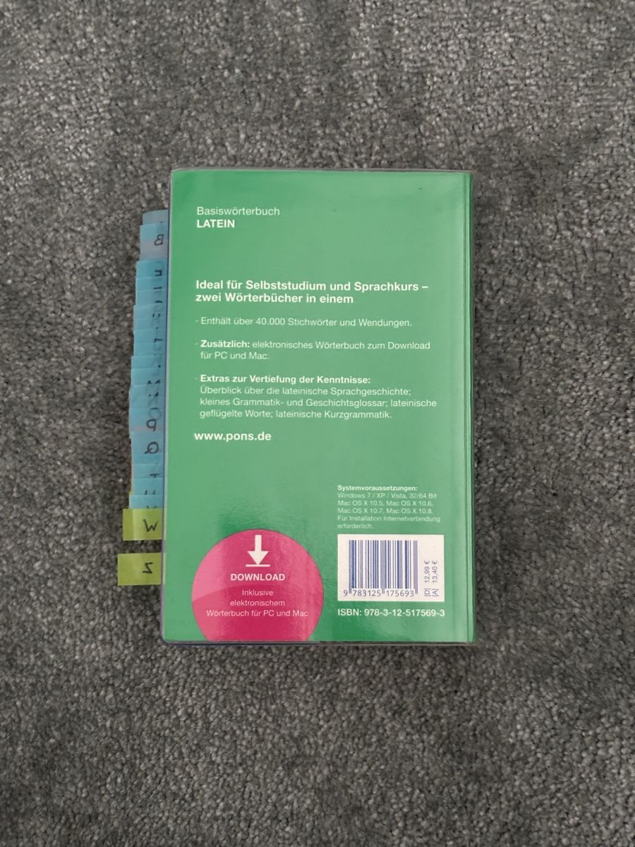Bücher: PONS Latein - Deutsch Basiswörterbuch – Neu (gemäss Beschreibung) aus Unterengstringen von SidvonIceAge 1