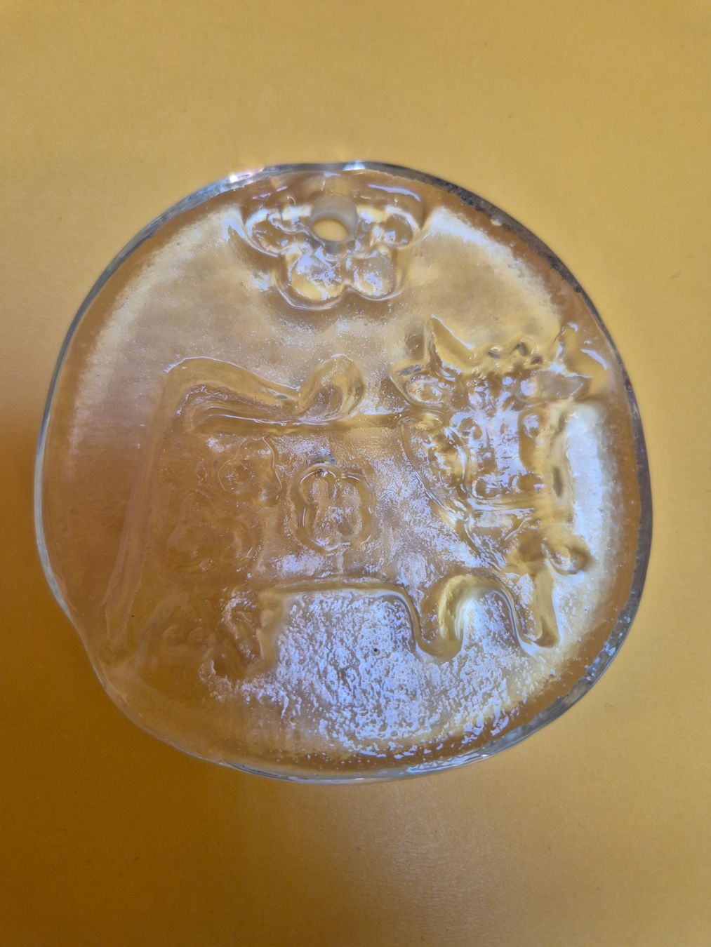 Glasi Hergiswil Bicchieri: Glasform mit Kuh - Glasi Hergiswil – Usato da Kriens venduto da honig01