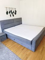 Boxspringbett 180x200 cm mit Bettkasten Grau