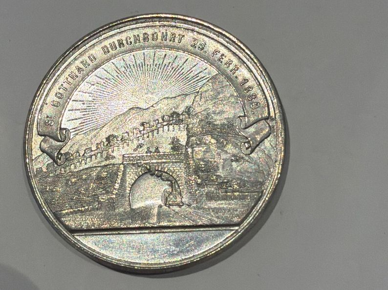 Tutti le monete: (2932) 1880 Gotthardtunnel Durchstich – Usato da Rüthi (Rheintal) venduto da erdnuessli1 1