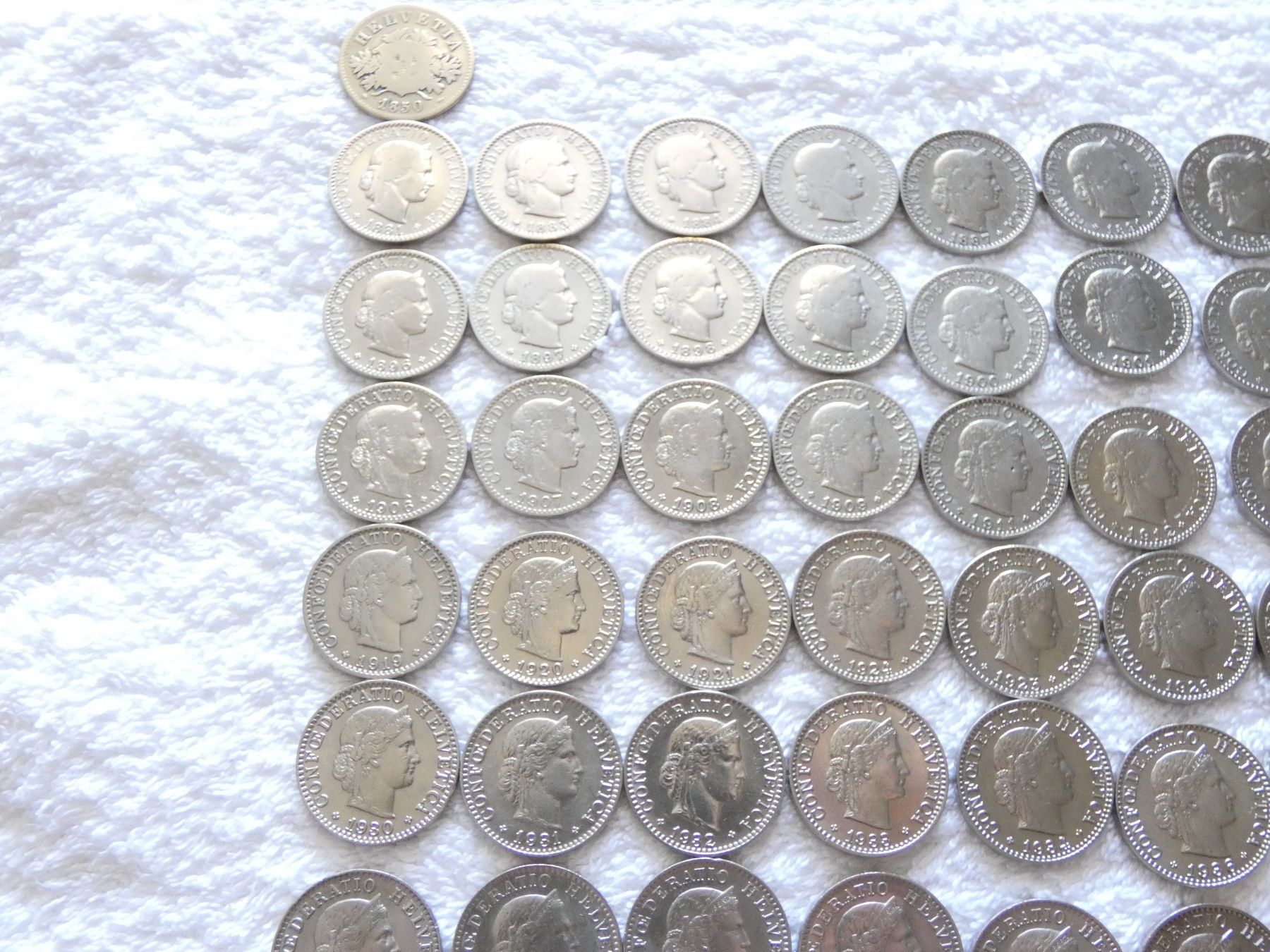 Tutti le monete: Lot 20 centimes/rappen 1850-1966 – Usato da Nyon venduto da Ilmi09 1