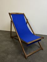 Klappbare Sonnenliege Holz/Blau - Perfekt für den Sommer!54