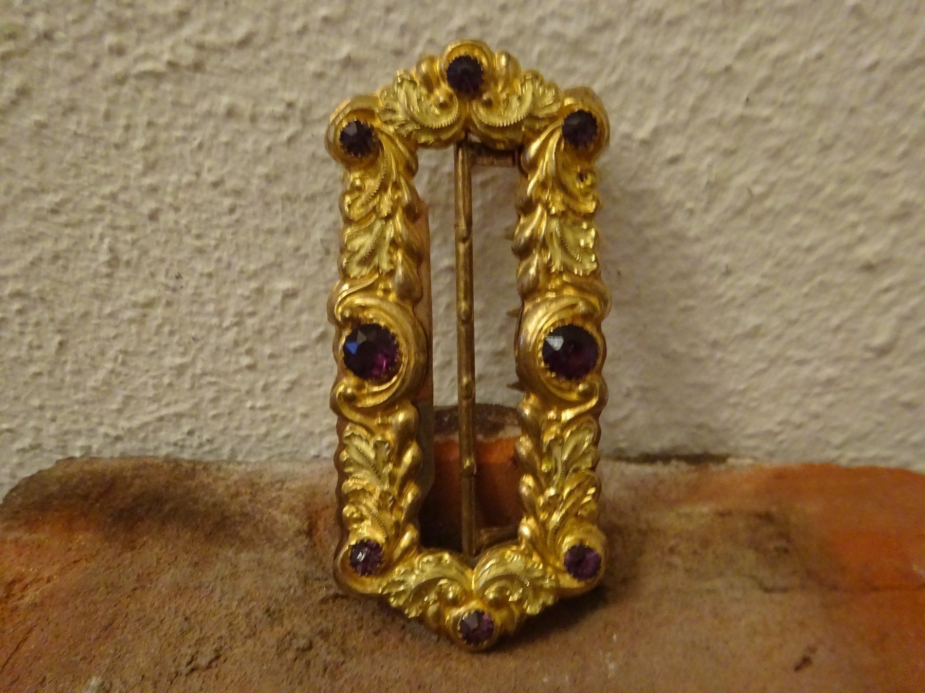 Gürtelschnallen: Antike Schnalle Amethystglas / Tombak – Gebraucht aus Esslingen von FetteSchnecke 4