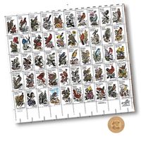 Bogen Briefmarken USA 1982 • 50 Staaten 50 Vögel 50 Blumen