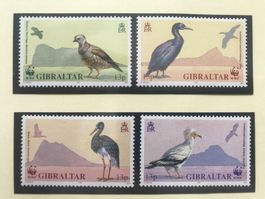WWF Gibraltar 1991 Satz Vögel Storch Adler postfrisch