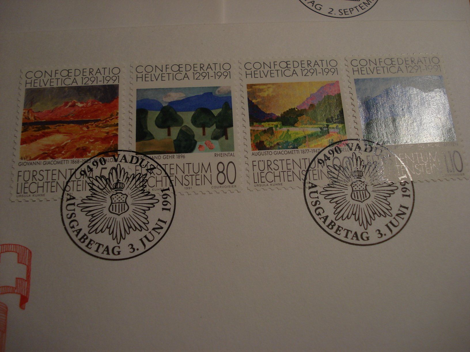 Tous les timbres: Liechtenstein, Set FDC 1991, 10 Belege – D'occasion à Niederwil AG par morostahu