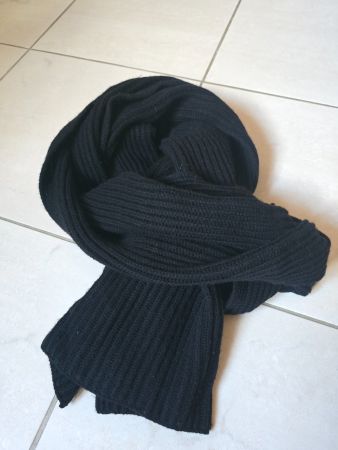 XXL Kaschmirschal in schwarz - super lang & breit