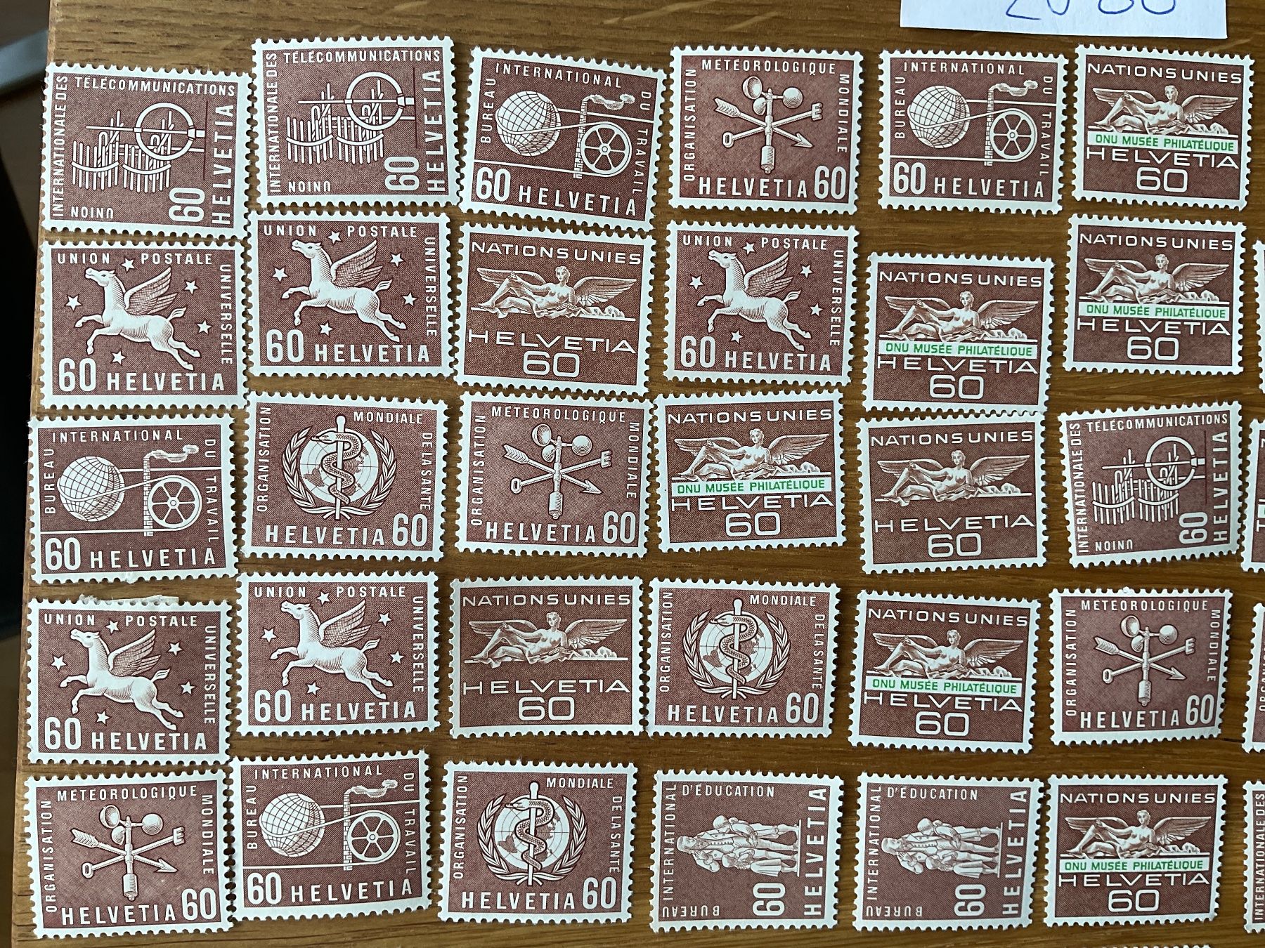 Tutti i francobolli: 60Fr Ämter Frankaturware ungestempelt postfrisch Sammlung – Nuovo (secondo la descrizione) da Wil SG venduto da Chefsugus 1