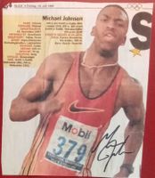Michael Johnson Autogramm signiert Magazinbild 18x21cm