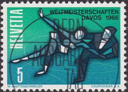 1965, Nr.438 "Eiskunstlauf", Ersttags-Vollstempel von BERN