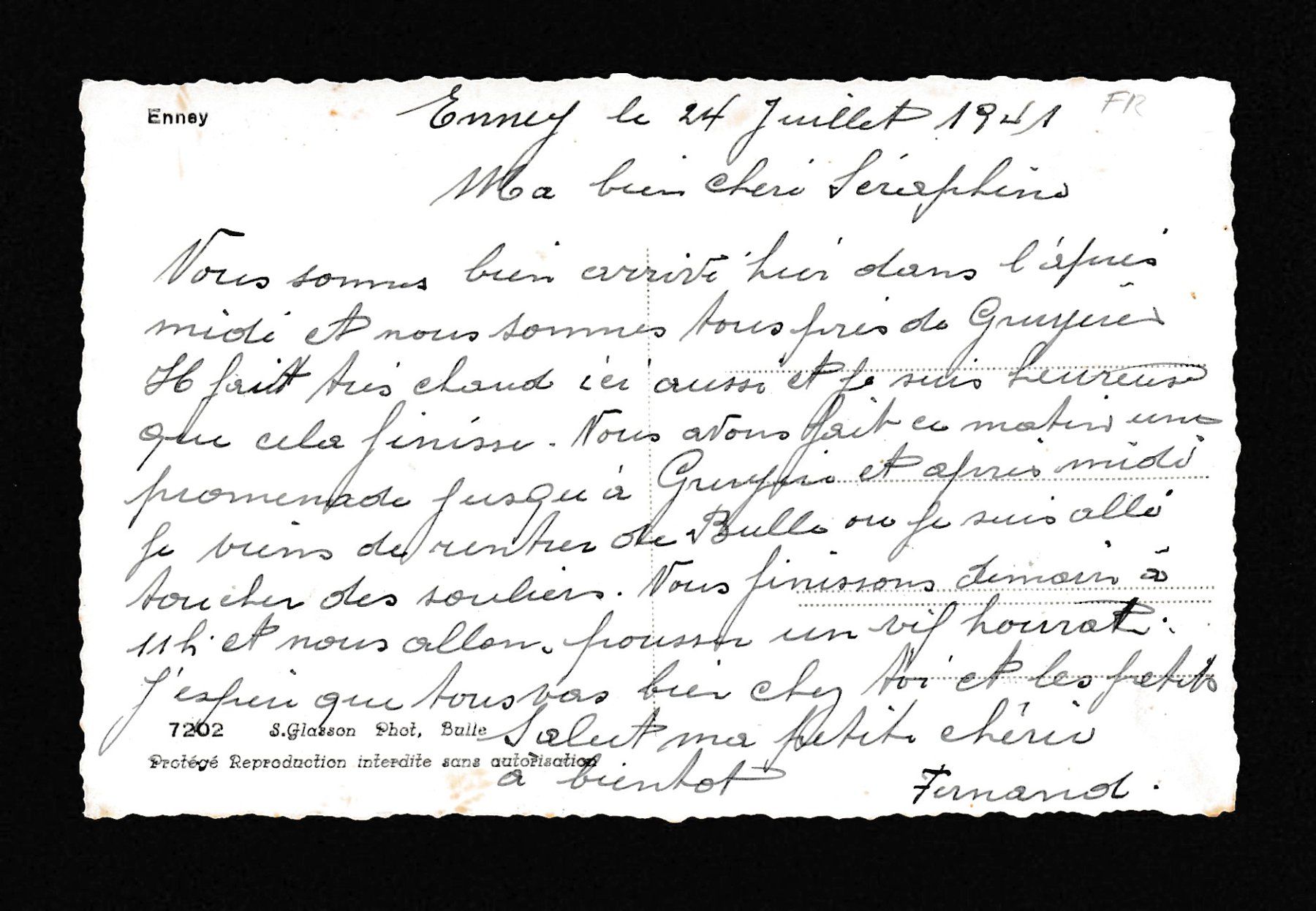 Cartoline postali: ENNEY, 1941 – Usato da Reiden venduto da cinfis 1