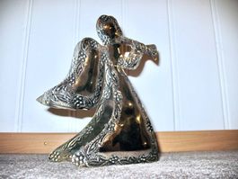 Dekorativer Metall Blech Engel Teelicht Halter Geschenk Idee