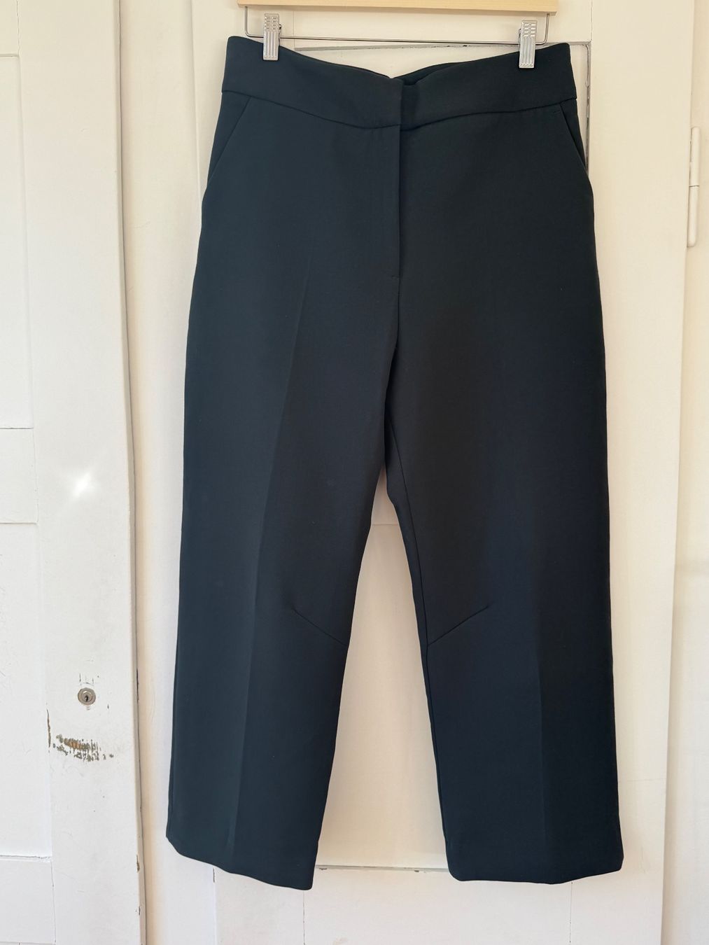 Zara Pantaloni: Elegante Zara Basic Stoffhose , dunkles Petrol, Gr. L – Usato da Neukirch an der Thur venduto da bee88