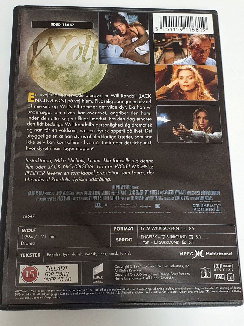 Tutti i DVDs: Wolf DVD Dyret er los – Usato da Oberdorf BL venduto da BaldenEagle 3