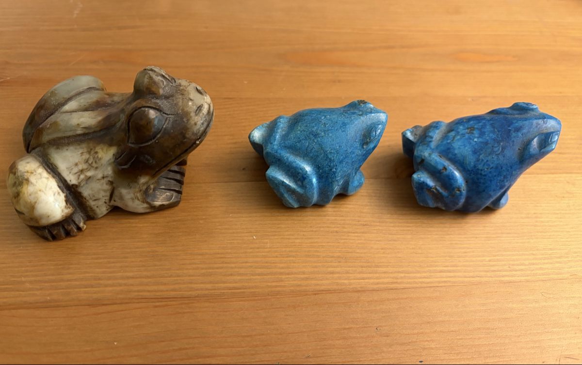 Figuren: 3 Frösche aus Stein – Gebraucht aus Hochfelden von larson27 2