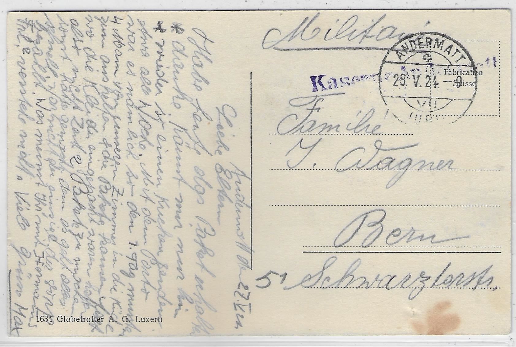 Cartes postales: Andermatt - Friedenskaserne – D'occasion à Ettingen par Kartenplanet 1