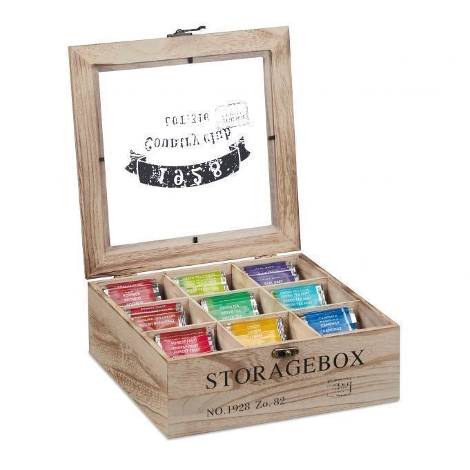 Behälter & Ähnliches: TEEBOX HOLZ 9 Fächer "STORAGEBOX" – Neu und originalverpackt aus Gerlafingen von Tsuru