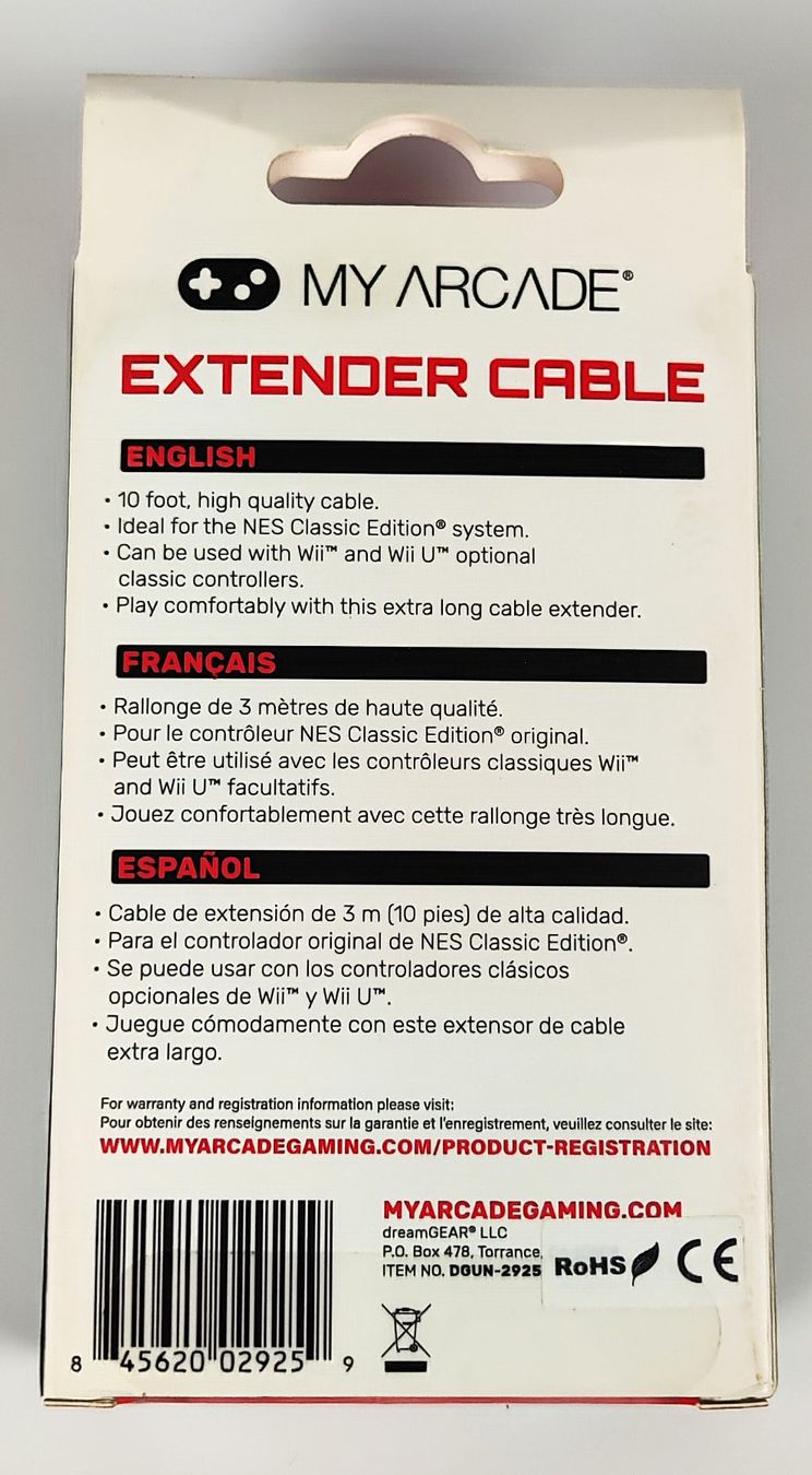 Unità & Adattatore: dreamGear NES Classic Extender Cable + Nes Adapter – Nuovo e nell'imballaggio originale da Zweidlen venduto da Supermari1 2