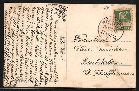 Cartoline postali: AK Wädenswil, Panorama, 1923 – Usato da Berlin venduto da bartko-reher 1