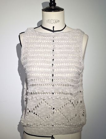 Top d'été Mango ajouré, Taille M, Beige