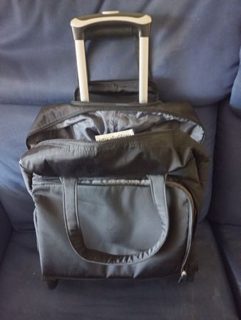 Rollkoffer in schwarz