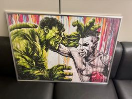 XXL-Wandbild inklusive TYSONxHULK– 100 × 70 cm