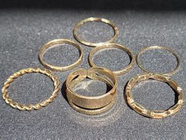 Lot 7 X Bagues Dorées Chic 2026 Top Summer Style ♡♡♡♤♤♤