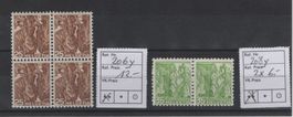 Landschaftsbilder Nr. 206y + 208y im viererblock + Paar **
