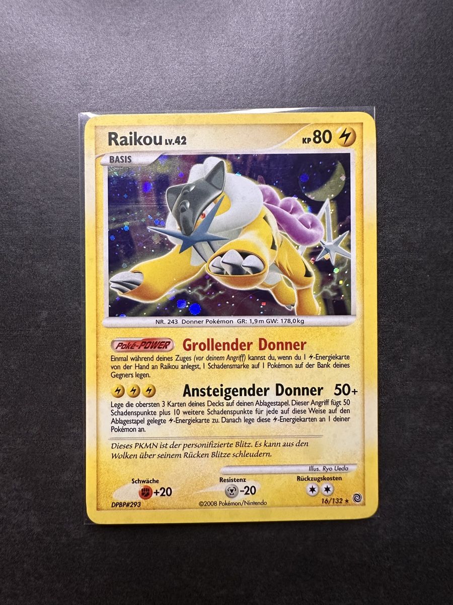 Pokémon Sammelbilder & Trading cards: Pokémon Raikou LV.42 16/132 DE 2008 – Neu (gemäss Beschreibung) aus Walliswil b.Wangen von Swiss-Trading-Bros