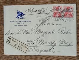 Alter Brief / Hotel Schweizerhof Basel Gelaufen 1910