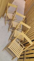 4 chaises pliables IKEA en bois de hêtre