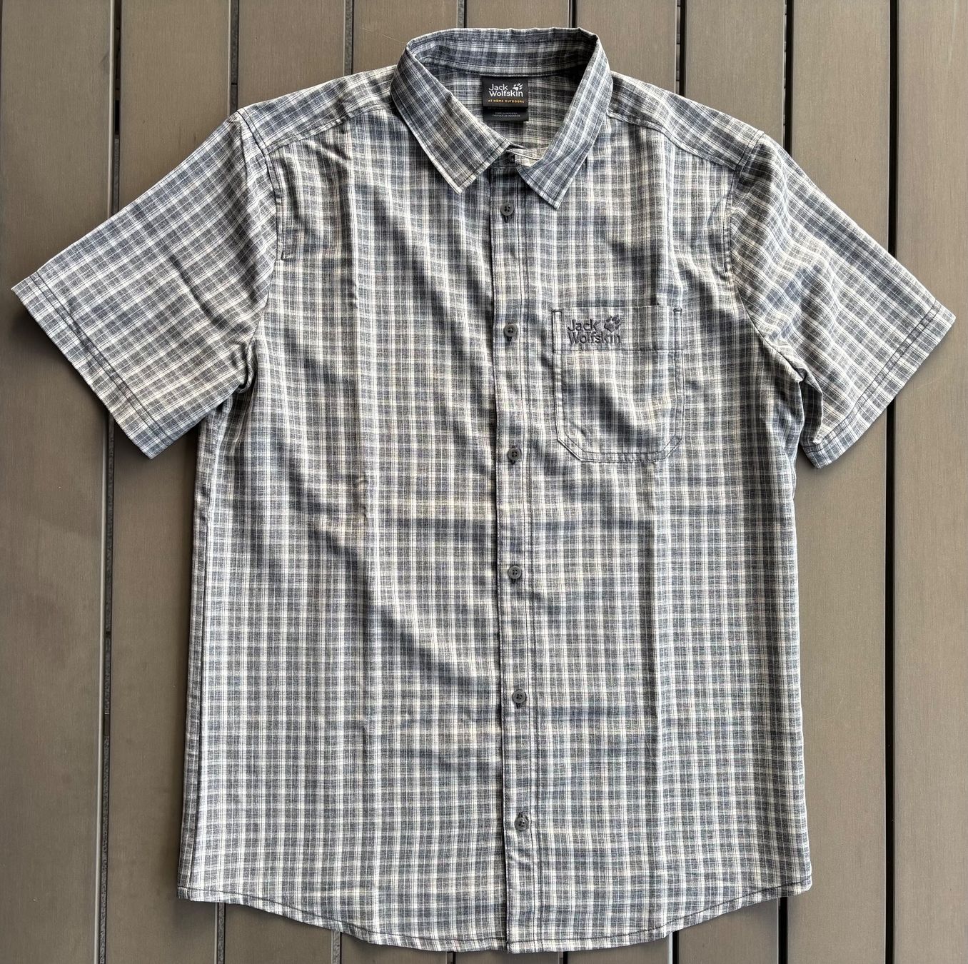 Jack Wolfskin Camicie: Jack Wolfskin Wanderhemd, Gr. M, braun kariert – Nuovo (secondo la descrizione) da Ebnat-Kappel venduto da Molton