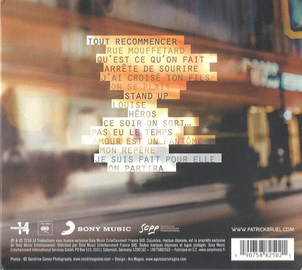 CD: PATRICK BRUEL (CD) Ce Soir On Sort...  TOP-ZUSTAND! – Usato da Zürich venduto da Tarafo5 1