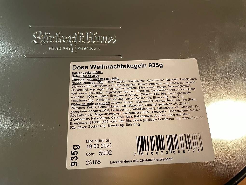 Tutte le decorazioni: Dose Weihnachtskugeln Basler Läckerli / oval – Usato da Zürich venduto da luethicc 3