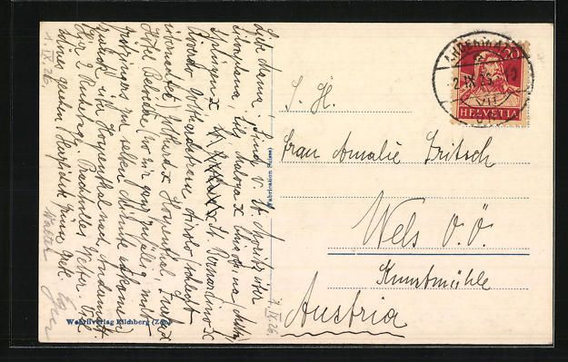 Cartoline postali: Andermatt, Ortsansicht aus der Vogelscha – Usato da Berlin venduto da bartko-reher 1