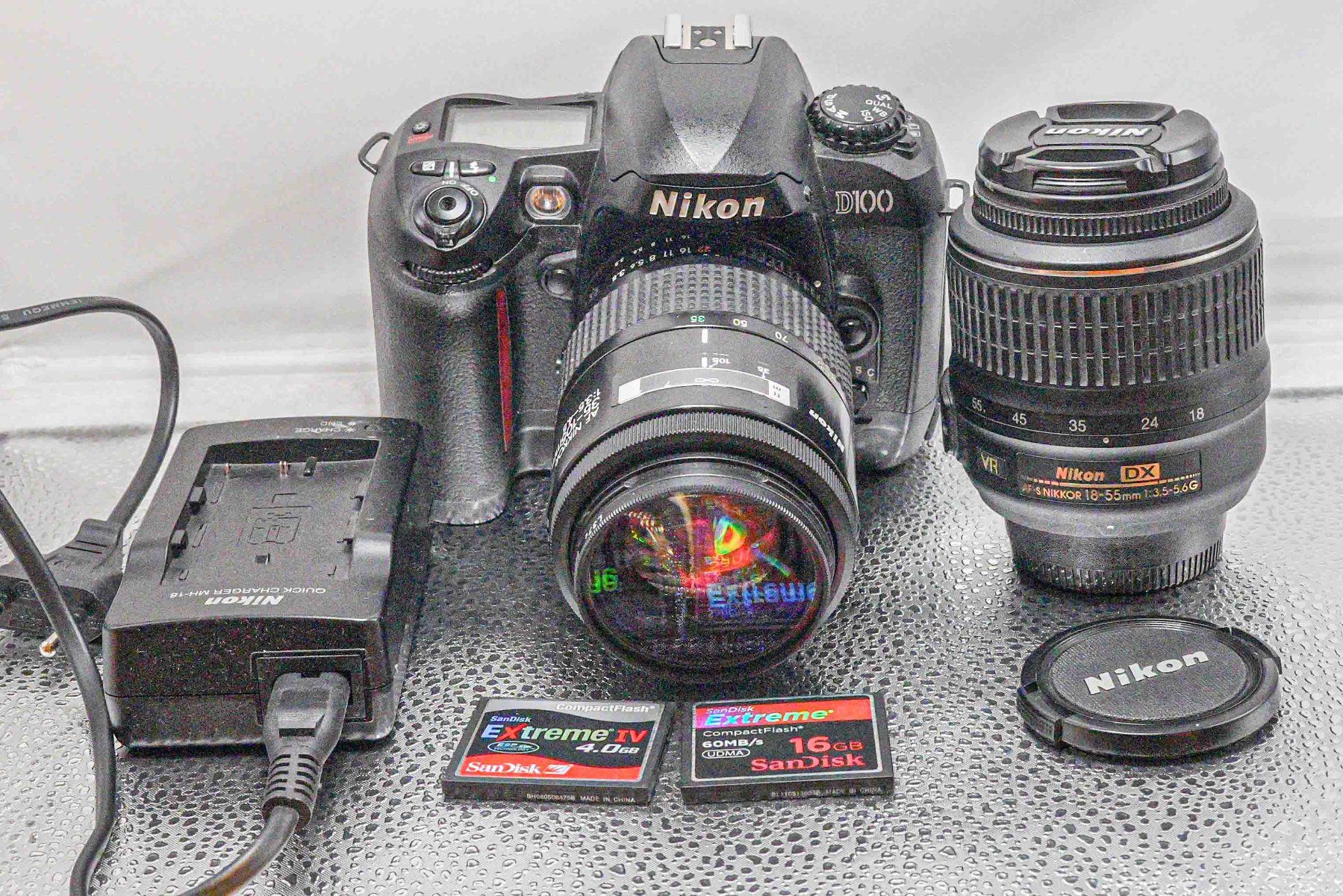 Nikon Fotocamera: Nikon D100 modifié IR avec 2 objectifs, 2 cartes – Usato da Satigny venduto da Fmd 1